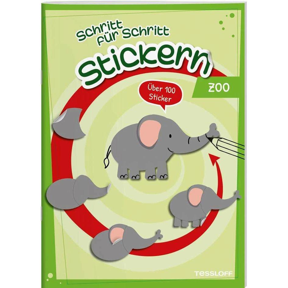 Tessloff, Sticker, Stickern Schritt für Schritt. Zoo