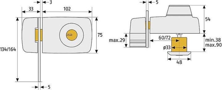 Actual product image Abus 7035 W EK