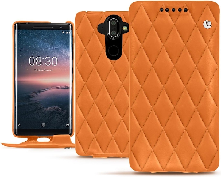 Productafbeelding Noreve Lederen omslag verticaal (Nokia 8 Sirocco)