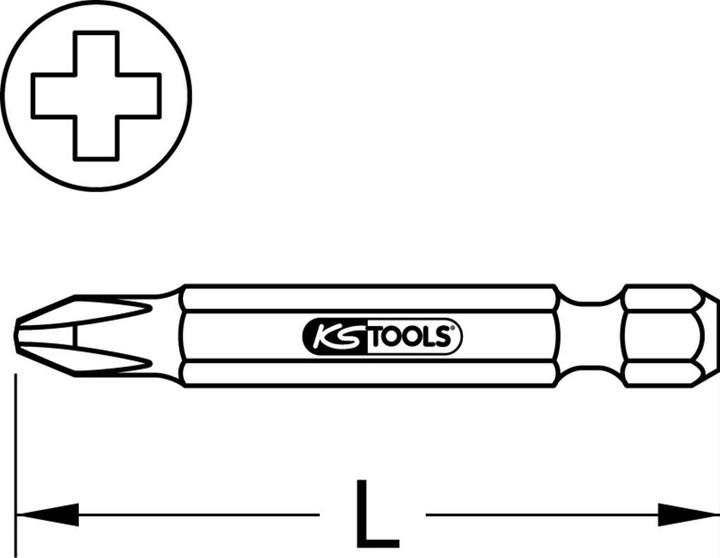 Produktbild KS Tools 1/4" Bit (Sechskant (hexagonal))