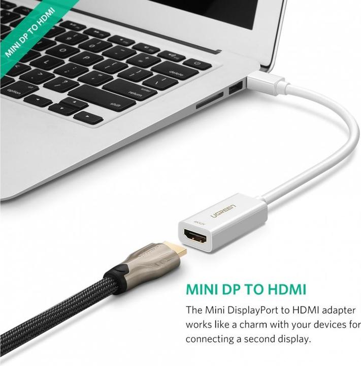 Produktbild Ugreen Mini Display Port zu HDMI Adapter Konverter 4K (Mini DP)