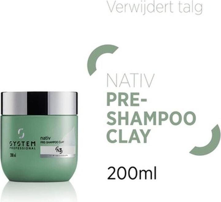 Image du produit System Professional Natif - Pré-Shampooing Clay (200 ml, Shampoing liquide)