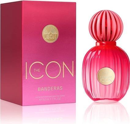 Produktbild Antonio Banderas The Icon Woman Eau De Parfum für Frauen Langanhaltend Elegant Anspruchsvoll und Sens (Eau de Parfum, 50 ml)
