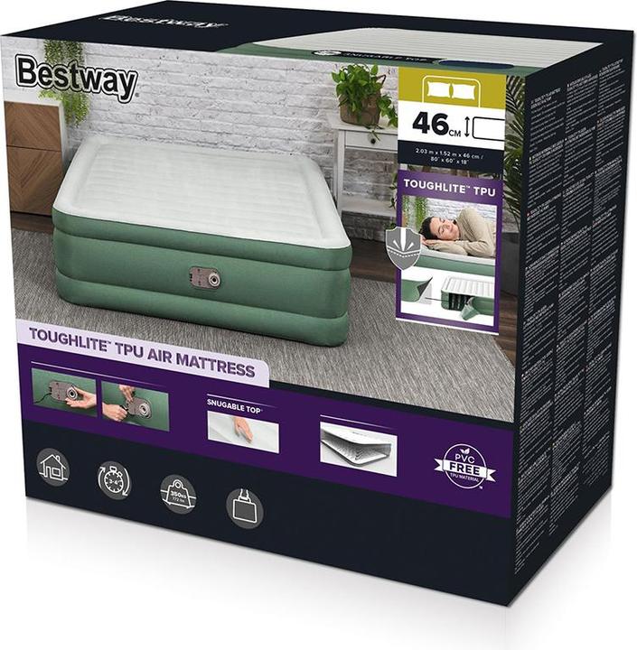 Immagine prodotto Bestway Materasso matrimoniale ToughLite in TPU, pompa incorp. 203x152x46 cm