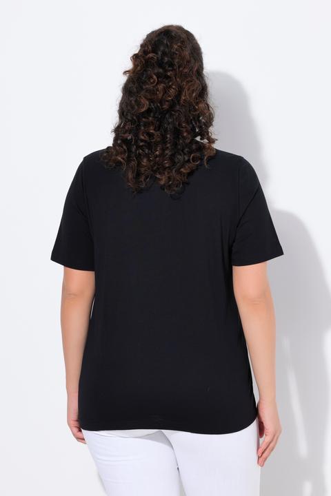 Produktbild Ulla Popken T-Shirt, Flamingo, Ziersteine, Rundhals, Halbarm (50, 52)
