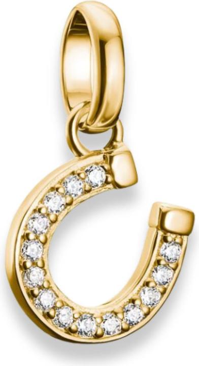 Produktbild Thomas Sabo Charm-Anhänger Hufeisen mit Steinen Connect vergoldet (Sterling Silber)
