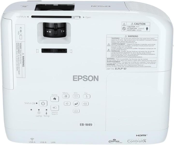 Image du produit Epson EB-W49 (WXGA, 3800 lm, 1.3 - 1.56:1)
