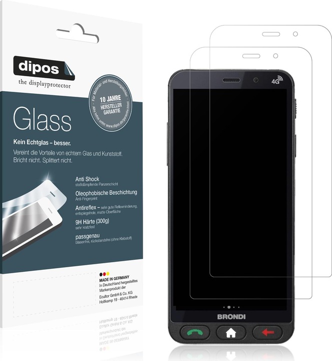 Actual product image Dipos Anti-Shock Screen Protector Matte (1 Piece, Brondi Amico)