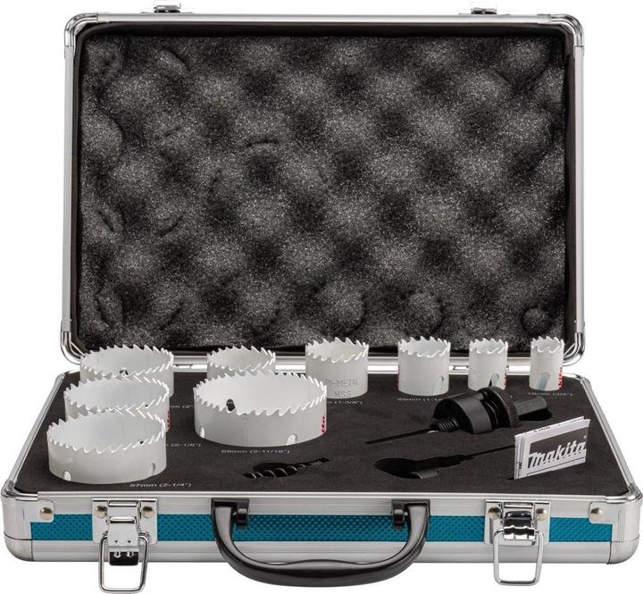 Immagine prodotto Makita Set di seghe a tazza (19, 22, 29, 35, 38, 51, 54, 57, 68 mm)