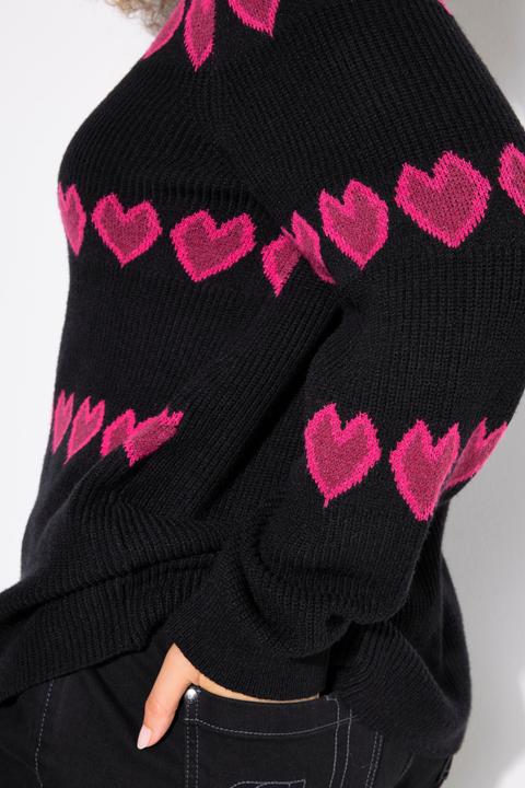 Produktbild Ulla Popken Pullover, Herzen, V-Ausschnitt, Langarm (50, 52)
