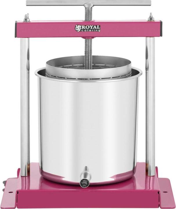 Produktbild Royal Catering Manuelle Obstpresse Saftpresse Weinpresse Fruchtpresse Edelstahl / Eisen 5 L