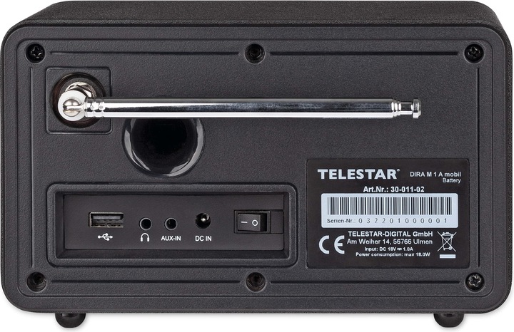 Produktbild Telestar DIRA M 1 A mobil (FM, DAB+, UKW, Internetradio, Bluetooth, WLAN)