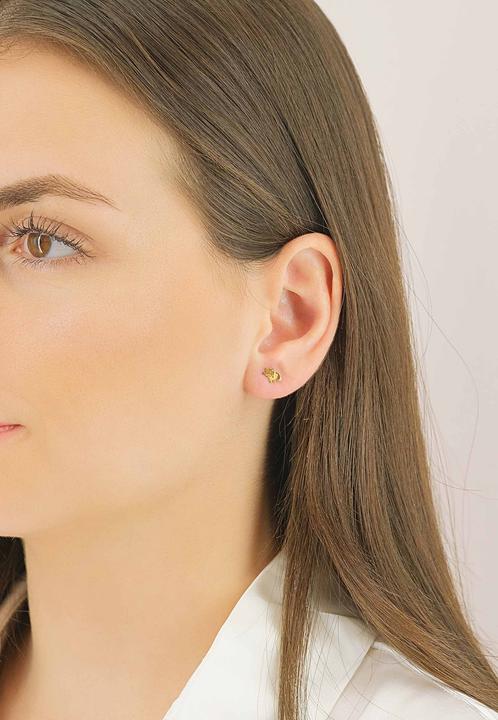 Image du produit Muau Stud earrings or jaune 750, 6x8mm (Or jaune)