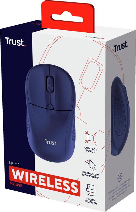 Actual product image Trust Primo Wireless Mouse Matt Blue (Wireless)