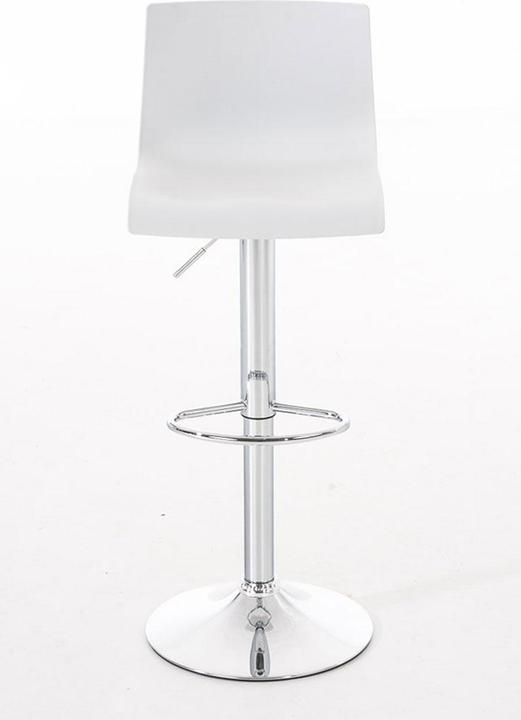 Immagine prodotto CLP Set di 2 sgabelli da bar Hoover in plastica cromata, bianco