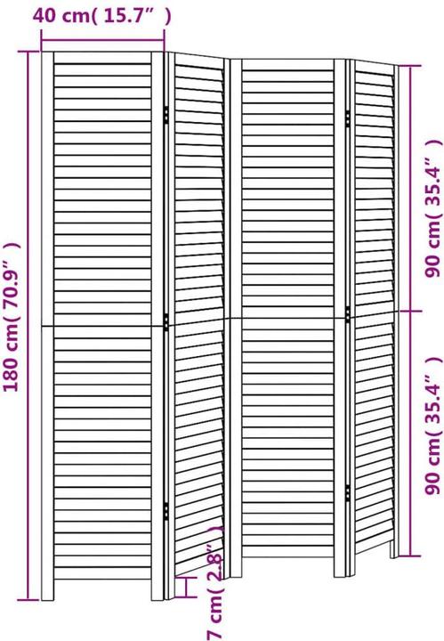 Produktbild vidaXL Paravent