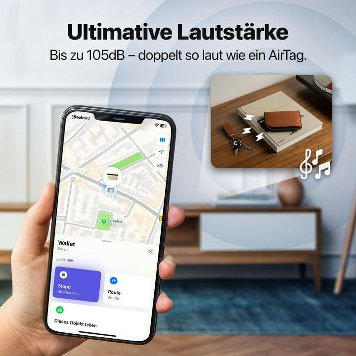 Actual product image Trackcard Air Tag Tracker Karte für Brieftasche (iOS)