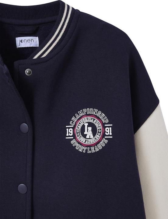 Immagine prodotto Jonen College-Sweatjacke mit Kontrastärmeln Mädchen (128)