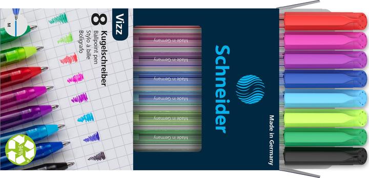 Image du produit Schneider Stylo à bille Vizz 8 couleurs dans un étui (triés par couleur, 1 x)
