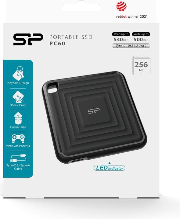 Produktbild Silicon Power External SSD PC60 256GB (0.26 TB)