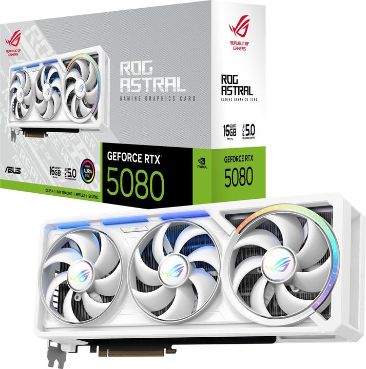 Actual product image ASUS ROG Astral GeForce RTX 5080 White (16 GB)