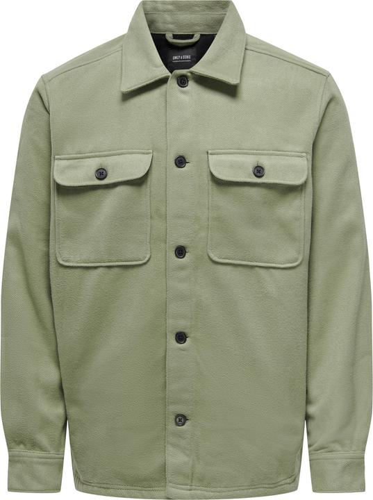 Actual product image Only & Sons Onsash Ovr Woolen Look Pkt Ls Shirt Bp (L)