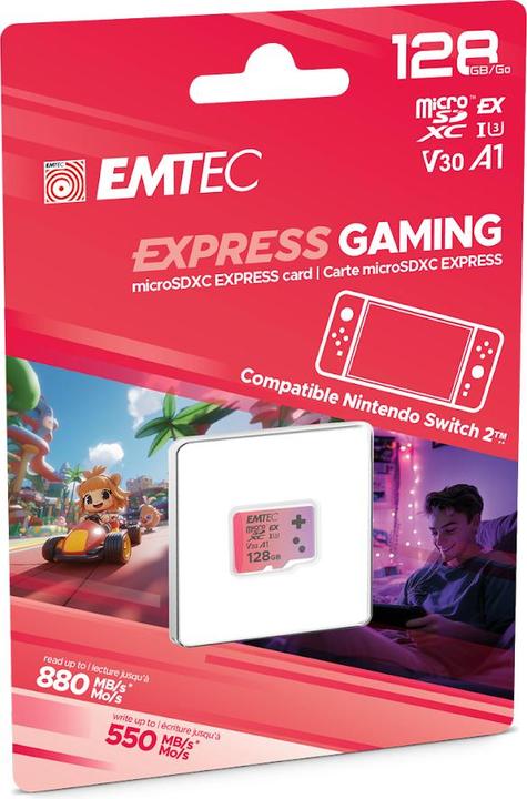 Actual product image Emtec mSD 128GB UHS-I U3 V30 A1 Express (128 GB, microSD Express, microSDXC, U3, UHS-I)