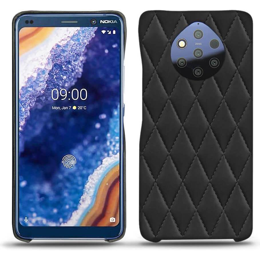 Noreve Lederschutzhülle (Nokia 9 PureView), Smartphone Hülle, Schwarz