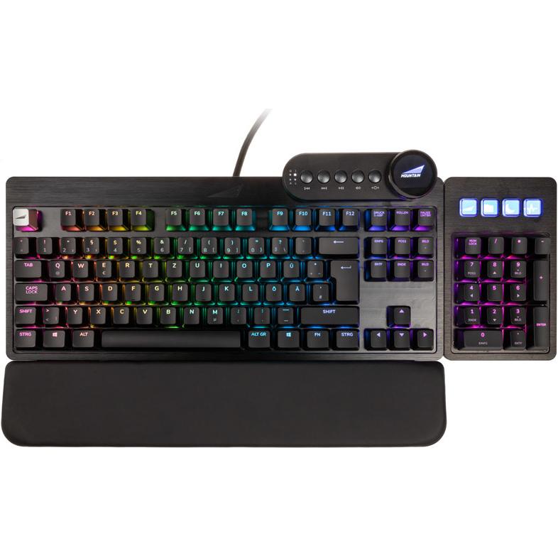 Mountain Everest Max (DE, Kabelgebunden), Tastatur, Grau