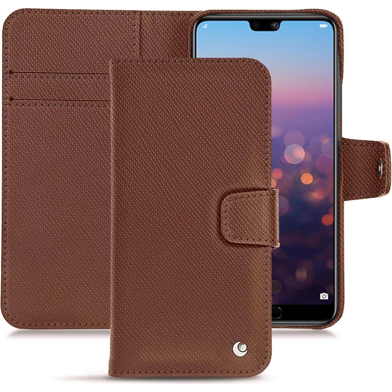 Thumbnail - Noreve Lederschutzhülle horizontal (Huawei P20 Pro), Smartphone Hülle, Braun