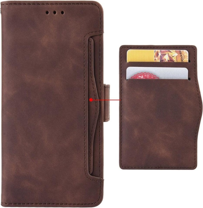 Produktbild Cover-Discount iPhone 14 Pro - Etui mit vielen Kartenfächer braun (Apple iPhone 14 Pro)