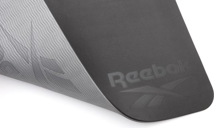Actual product image Reebok Yoga mat, 6mm, double-sided, black/grey (6 mm)