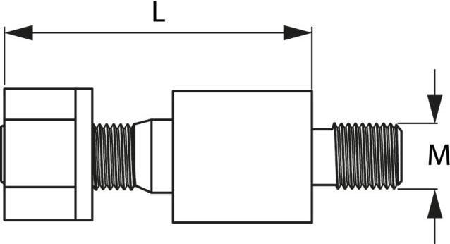 Actual product image Röhm Stud bolt and collar nut DIN 55027