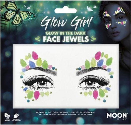 Smiffys Face Jewels - Glow Girl: GITD