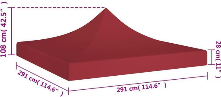 Produktbild vidaXL Partyzeltdach (290 cm, 290 cm)