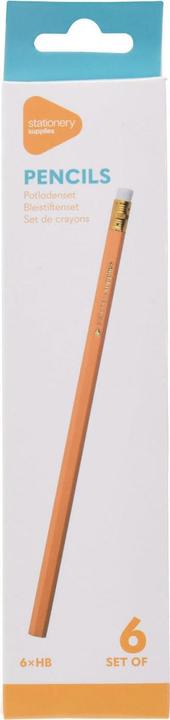 Actual product image HB pencils, 6 pieces. (HB, 6 x)