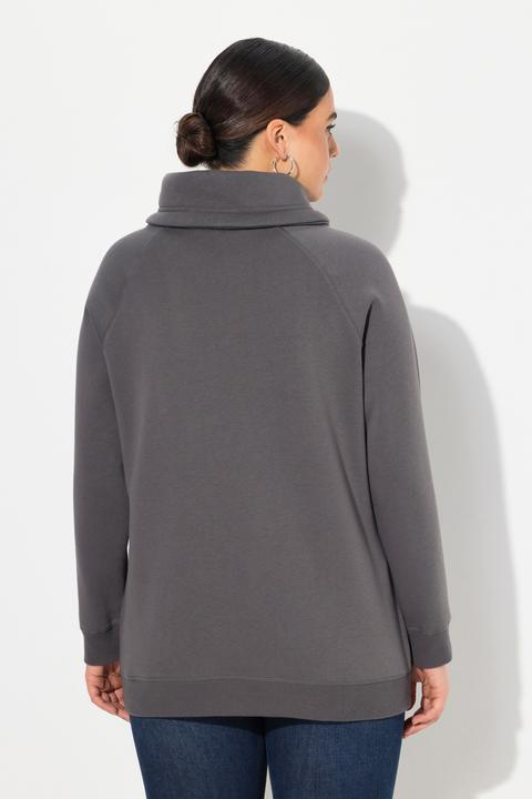 Produktbild Ulla Popken Sweatshirt, weiter Stehkragen, Taschen, Raglan-Langarm (54)