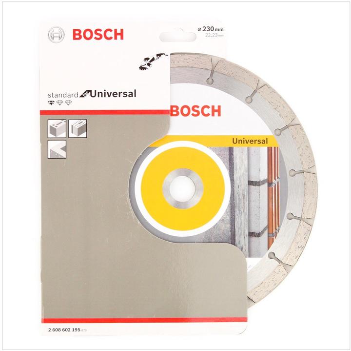 Actual product image Bosch Professional Standard Universal Diamond Cutting Disc 230 mm 3 pcs. ( 3x 2608615065 ) Concrete Holder 22,23