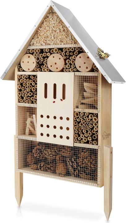 Wildlife home Insektenhotel XXL mit Standfuss & Metalldach