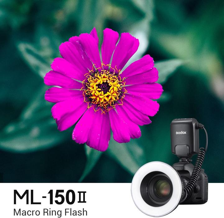 Productafbeelding Godox ML150II Macro Ringflitser (Macroflitser, Canon, Sony, Nikon, Pentax, Olympus, Fuji, Leica)