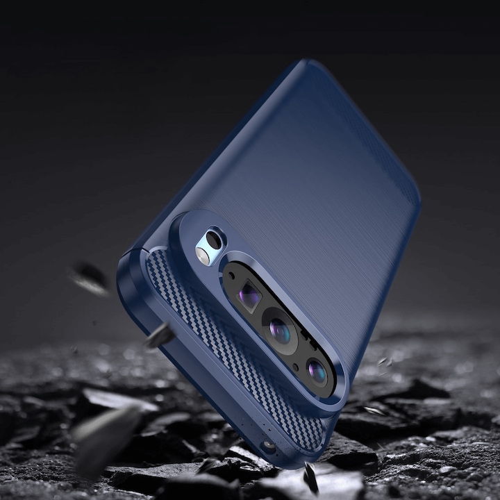 Produktbild Cover-Discount Google Pixel 9 / 9 Pro - Metall Carbon Look Hülle (Google Pixel 9 Pro Fold, Google Pixel 9)
