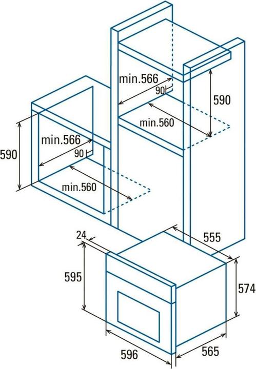 Image du produit Cata MRA 7108 WH Four, Multifonctions, A, Width 60 cm, Capacity 60 L, Mechanical control, White Gla