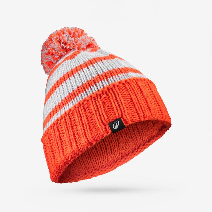 Wedze Skimütze Kinder Made in France - Grand Nord 500 grau/rot (One Size)