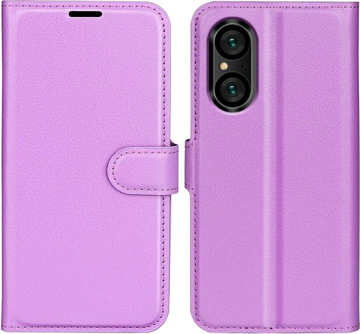 Actual product image Cover-Discount Sony Xperia 5 V - Leather case violet (Sony Xperia 5 V)