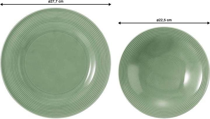 Actual product image Seltmann Weiden dinner service Beat sage green uni 12 pieces (12 Piece)