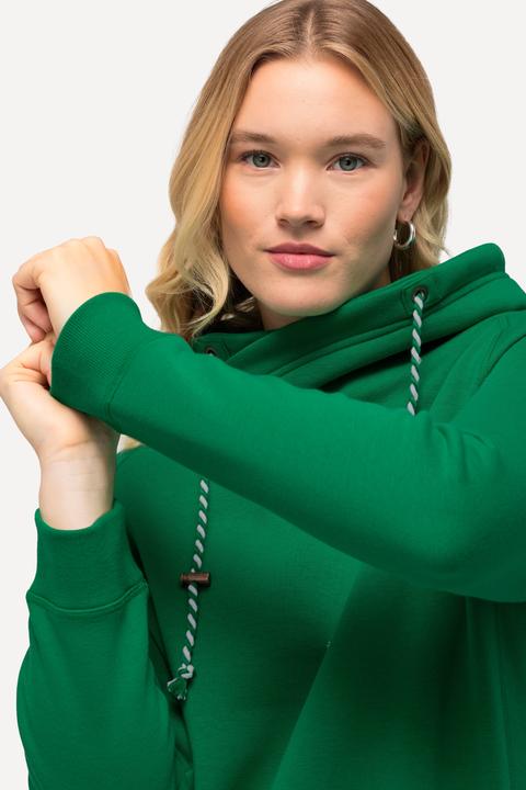 Actual product image Ulla Popken Drawstring Collar Long Sleeve Sweatshirt