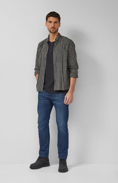 Produktbild s.Oliver T-Shirt Geripptes Longsleeve mit Henleyausschnitt (M)