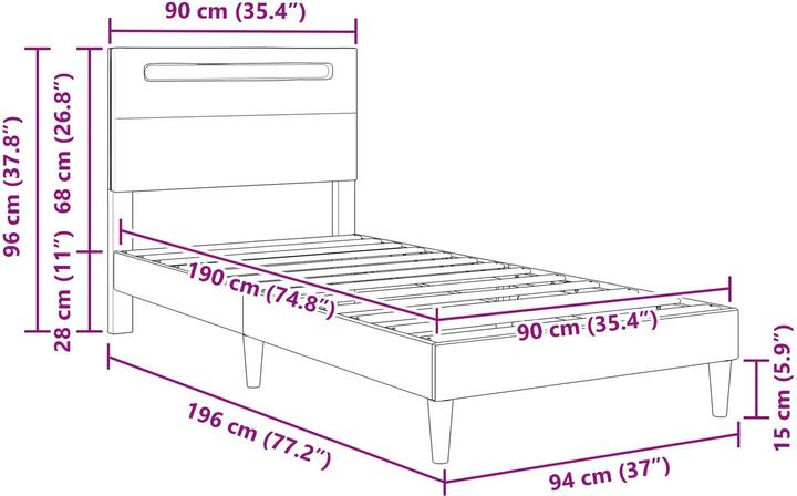 Image du produit vidaXL Betten (90 x 190 cm)