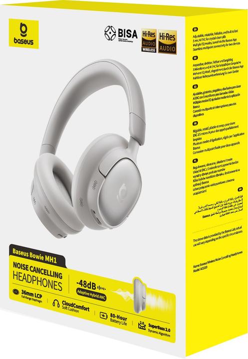 Actual product image Baseus Bowie MH1 Wirel ANC Headphones Gr (ANC, Wireless)