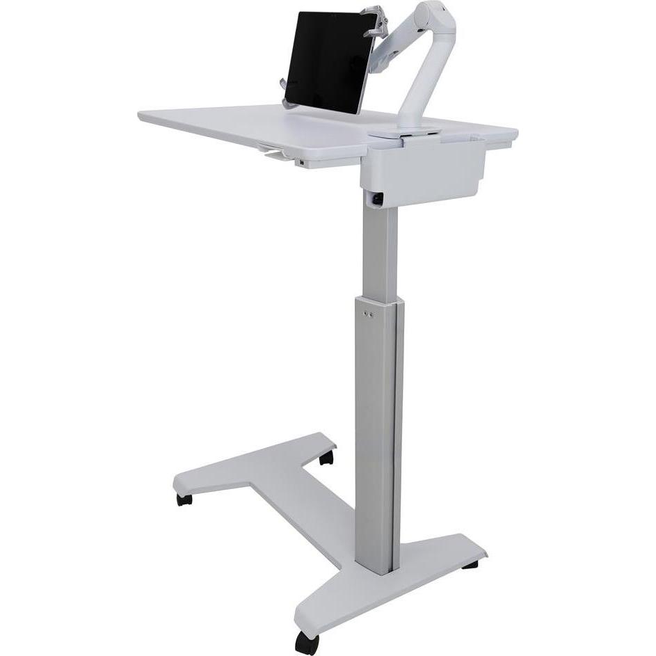 Ergotron Cart Patient Engagement Table, Notebookwagen, Weiss